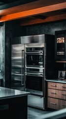 Wall Mural - Modern Stainless Steel Kitchen Appliance Suite