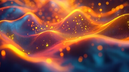 Poster - Detailed view of a nano-engineered chip, with vibrant light effects symbolizing cutting-edge innovation.