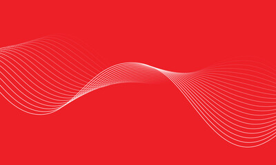 Poster - abstract simple red white blend line pattern on red can be used background.