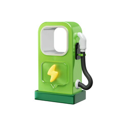 3d icons electric eco power illustration in isolated background