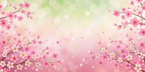 Naklejka na meble Sakura gradient background with cute abstract design perfect for spring-themed projects, Sakura, cherry blossom, gradient, background