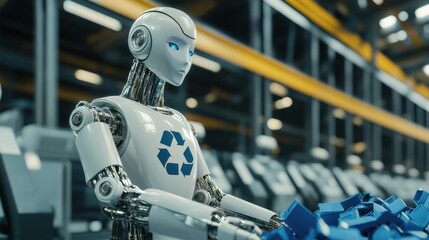 Poster - Advanced Robot in Industrial Recycling Facility Sorting Materials