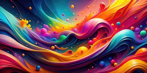 Poster - Expressive abstract background with vibrant colors and dynamic shapes, abstract, vibrant, colors, shapes, design, art