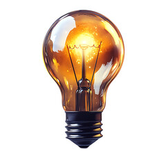 Illuminated Idea: A glowing lightbulb radiates warmth and brilliance, symbolizing innovation, inspiration, and the power of new ideas.