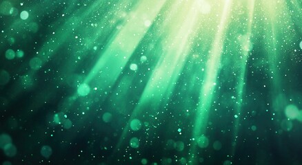 Wall Mural - abstract green light rays background