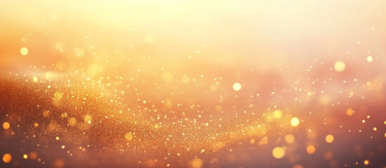 Wall Mural - Peachy gradient background with delicate golden shimmer