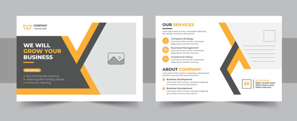 Wall Mural - modern business postcard design template or professional marketing eddm postcard design layout