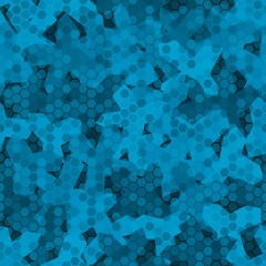 Canvas Print - Military geometric ornament Hexagonal camouflage seamless pattern