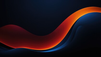 Poster - Abstract orange wave background design
9