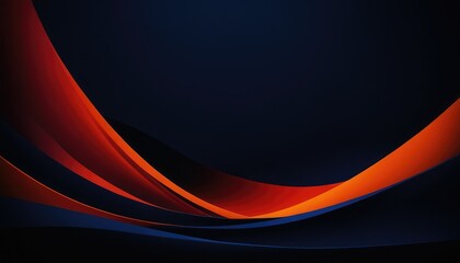 Poster - Abstract orange wave background design
4