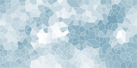 Fototapete - Seamless Emerald Blue Mosaic Texture with Geometric Abstract Design . Perfect for Backgrounds, Digital Art, and Creative Projects. Broken Stained Glass with Seamless pattern shapes