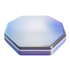 Poster - futuristic octagonal platform with sleek surface and led illumination