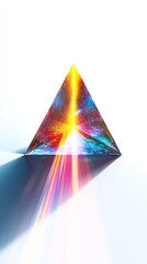 Wall Mural - Colorful Prism Refracting Light  Rainbow Spectrum  Geometric Shape