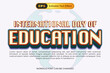 © Semu Creative - a poster for international education day of education.