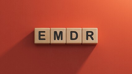 Aufkleber - the text emdr word eye movement desensitization is written on notepad . medical concept.close up of 