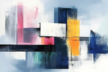 Poster - abstract art representing property or mortgage with copy space
