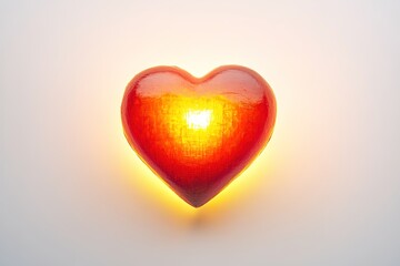Poster - stock photo of heart model on white background with copy space