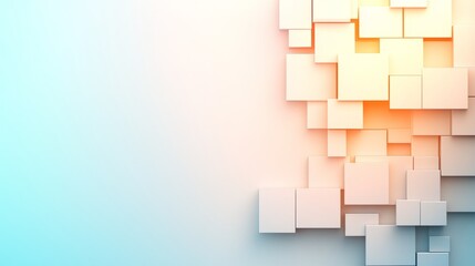 Poster - Abstract 3D Cube Wall Background Design
