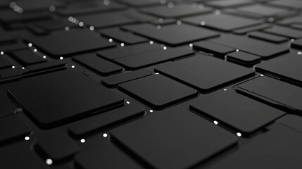 Poster - Abstract Black Grid Technological Surface Design
