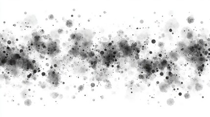 Poster - Abstract Black Ink Splashes on White Background (1)