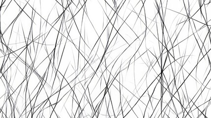 Poster - Abstract Black Lines Intertwined White Background