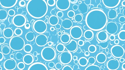 Canvas Print - Abstract Blue Circle Pattern Background Design