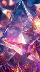 Wall Mural - Iridescent Crystal Gemstone Abstract Background