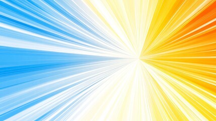 Poster - Abstract Blue Orange Light Rays Burst Background