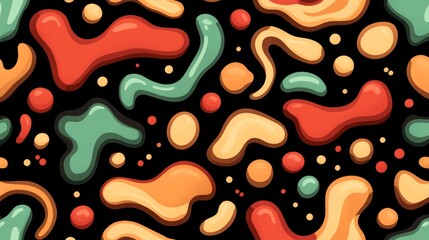 Poster - Abstract Colorful Blob Seamless Pattern Design