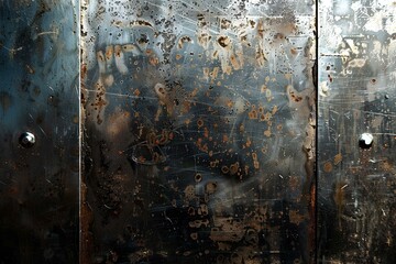 Wall Mural - A close up of a metal door with rust