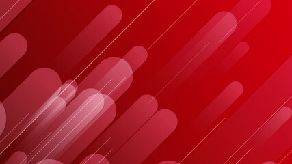 Poster - Red lines and shapes are moving from the bottom left of a gradient abstract background, horizontal composition. Loop animation footage for graphic design.