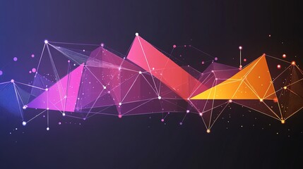 Poster - Abstract Geometric Network Data Visualization Design