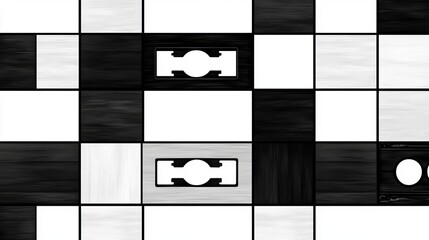 Poster - Abstract Geometric Pattern with Symbolic Elements