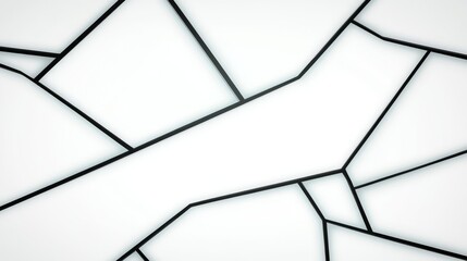 Poster - Abstract Geometric White and Black Design