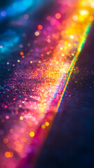 Wall Mural - Vibrant Glitter Bokeh Background  Rainbow Lights   Sparkle