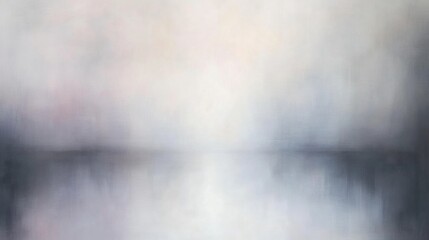 Leinwandbilder - Exploring the depth of blurred reflections that evoke human emotions and thoughts in a serene environment. Generative AI