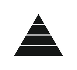 Wall Mural - levels of triangular pyramid. triangle pyramid chart. maslow layer diagram. development level infogr