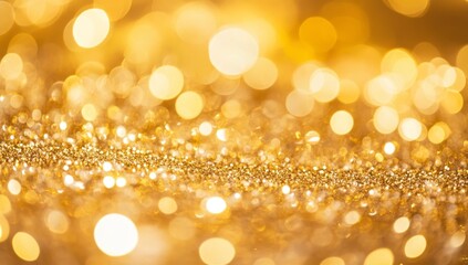 Poster - Golden glitter bokeh background. (1)