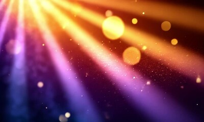 Poster - Pulsating Starburst Pattern of Geometric Lines with Gradients of Purple and Orange in Mesmerizing Animation
