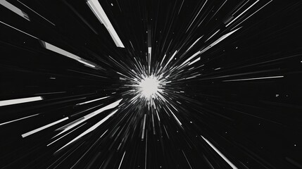 Poster - Abstract Light Speed Burst Digital Galaxy Art