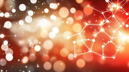 Poster - Abstract Network Connections, Glowing Bokeh Background