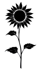 Poster - Minimalist Sunflower Silhouette Vector Illustration for Stylish Designs