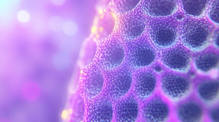 Poster - Abstract Purple Cellular Structure, Nanotech Design