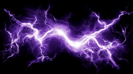 Wall Mural - abstract purple lightning energy burst, electric storm