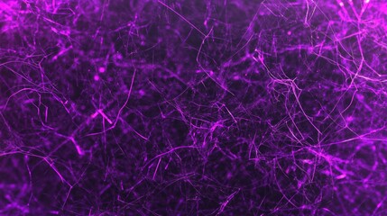 Poster - Abstract Purple Network Glowing Filaments and Nodes