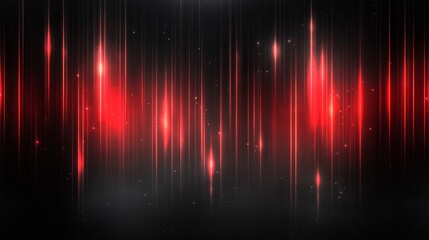 Poster - Abstract Red Light Streaks Digital Art Background (1)