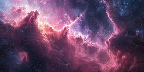 Wall Mural - nebula-like abstract cloud swirls cosmic energy
