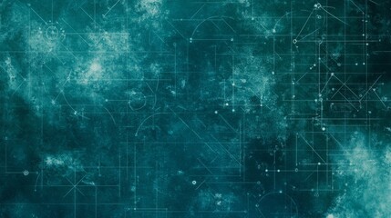 Poster - Abstract Teal Geometric Network Background Design