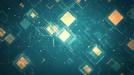 Poster - Abstract Tech Background Geometric Network Design