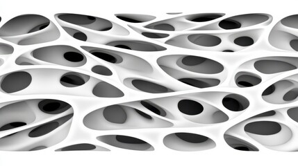 Poster - Abstract White Cellular Structure 3D Render